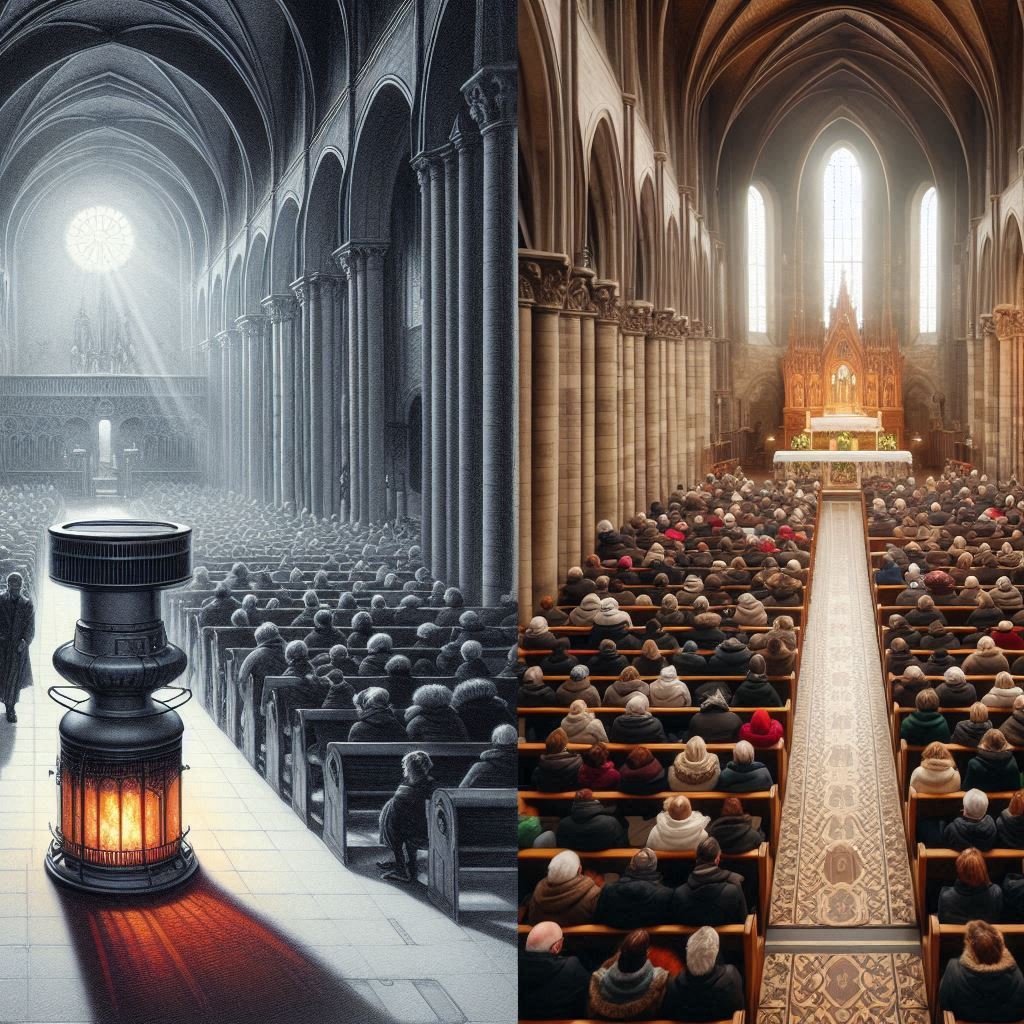 Chiesa con riscaldamento inefficiente a confronto con sistema SYRMA a pedane termiche